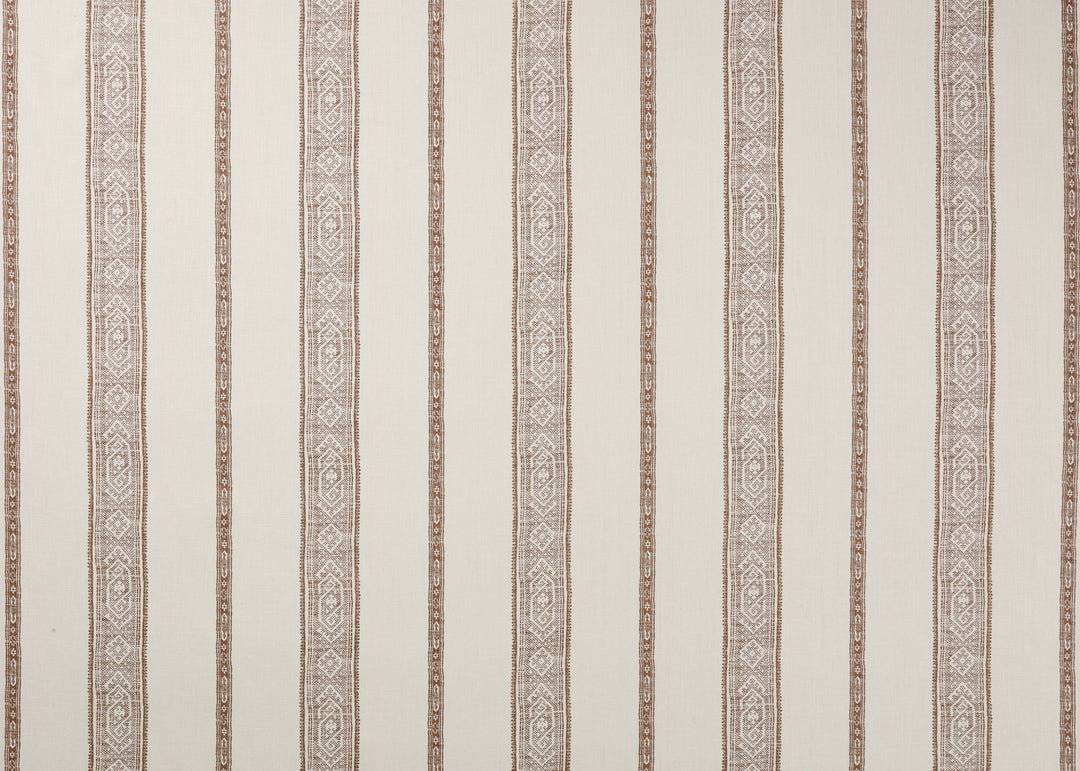 Patmos Stripe - Mocha – Carolina Irving Textiles